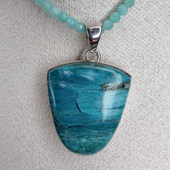 Jewelry - 💙 Blue Opal Pendant — Natural Gemstone from Chile — Solid 925 (Pendant Only)